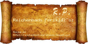 Reichenbach Periklész névjegykártya